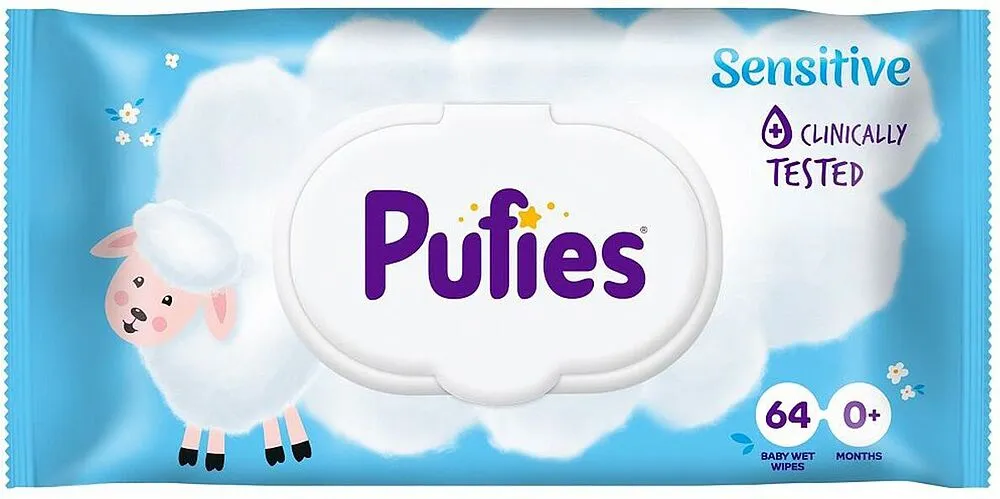 Անձեռոցիկ խոնավ մանկական «Pufies» 64հատ