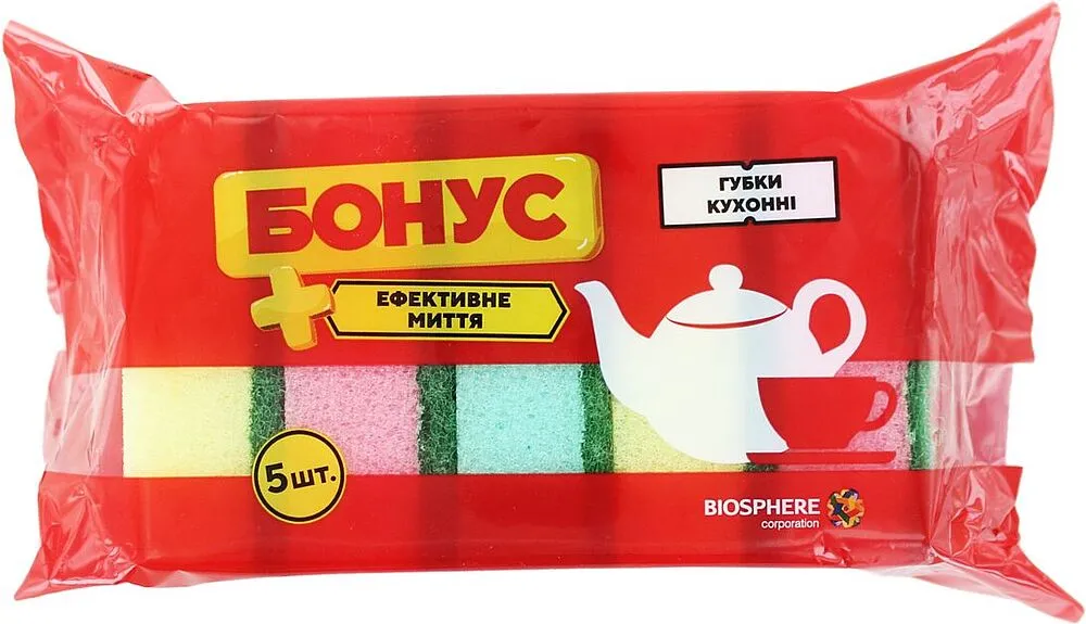 Սպունգ սպասք լվանալու «Бонус» 5 հատ