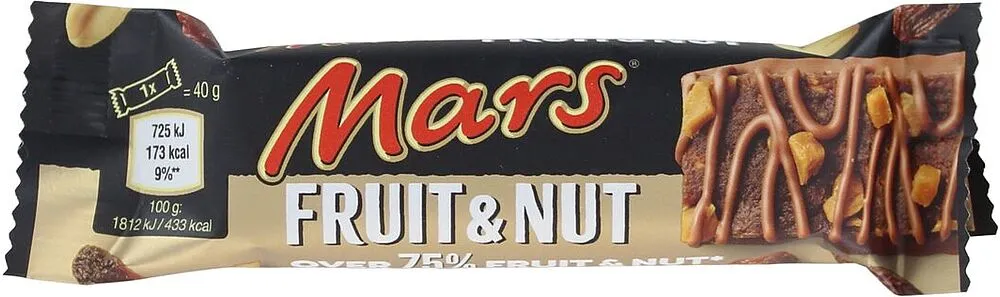 Շոկոլադե բատոն մրգերով և ընկույզով «Mars Triple Treat» 40գ
