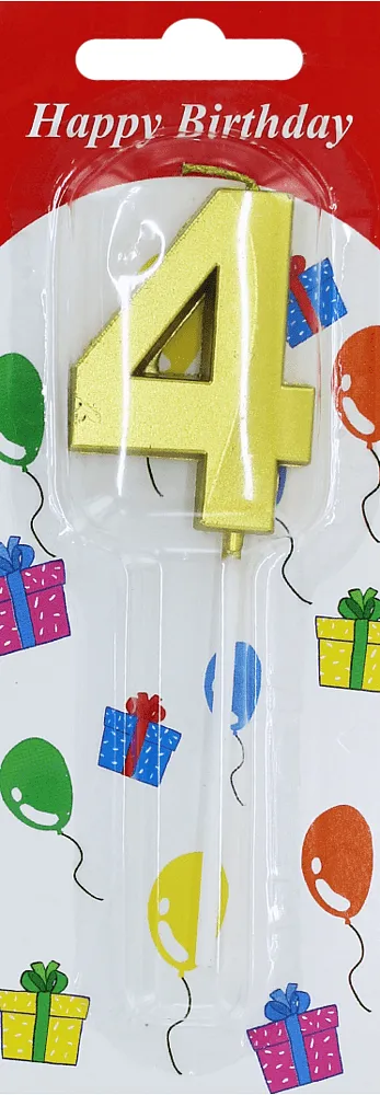 Մոմ ծննդյան «Happy Birthday N4»
