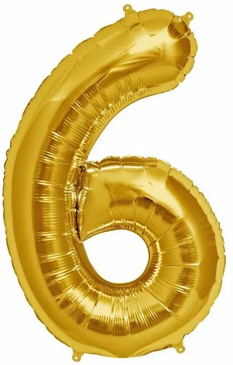 Հելիում գազով փուչիկ, №6,1մ, ոսկեգույն