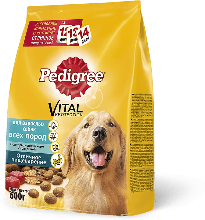 Շների կեր տավարի «Pedigree Vital» 600գ
