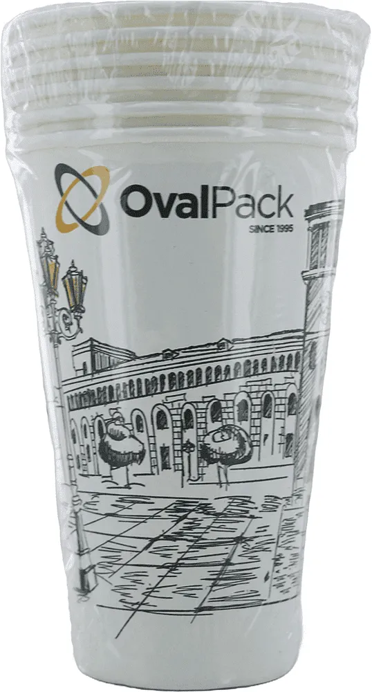 Բաժակներ թղթե մեկանգամյա օգտագործման «Oval Pack» 6 հատ