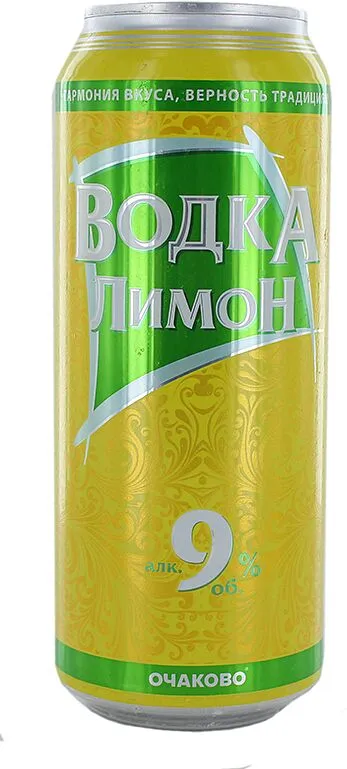 Գազավորված ըմպելիք, թույլ ալկոհոլային կիտրոնի «Очаково» 0.5լ 