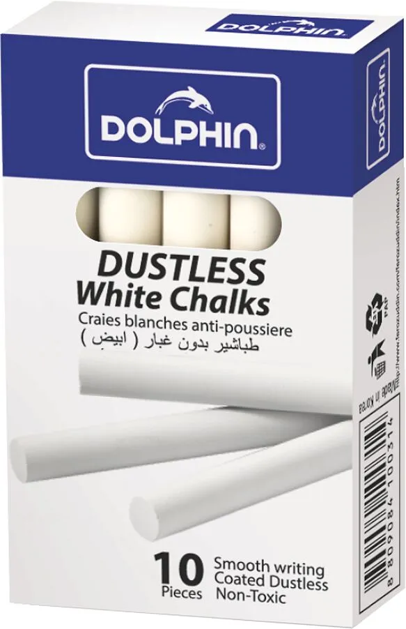 Կավիճներ սպիտակ «Dolphin» 10 հատ

