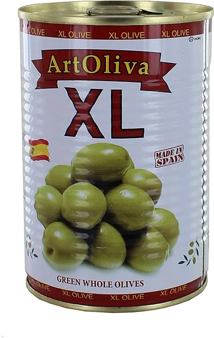 Ձիթապտուղ կանաչ կորիզով «Art Oliva XL» 400գ