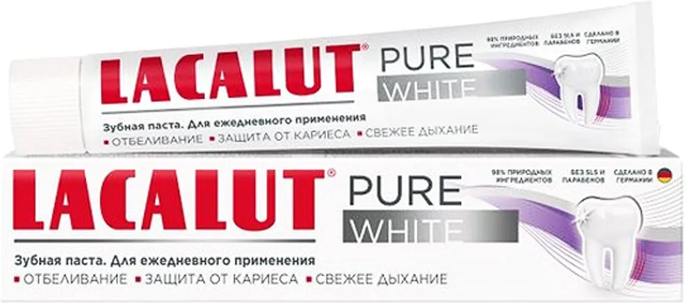 Ատամի մածուկ «Lacalut Pure White»75մլ
